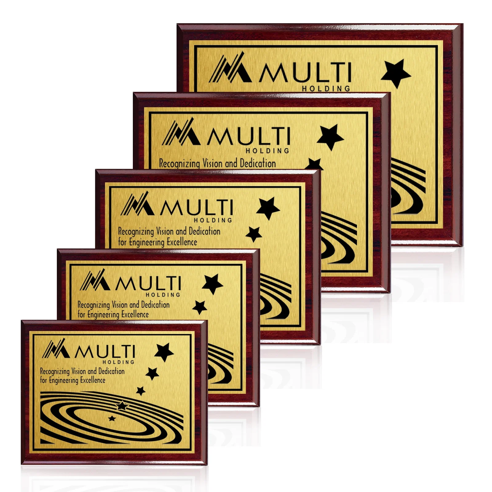 Personalized Heat-Fused Aluminum Sublimation Wall Plaque on Black Wood for volunteer appreciation
