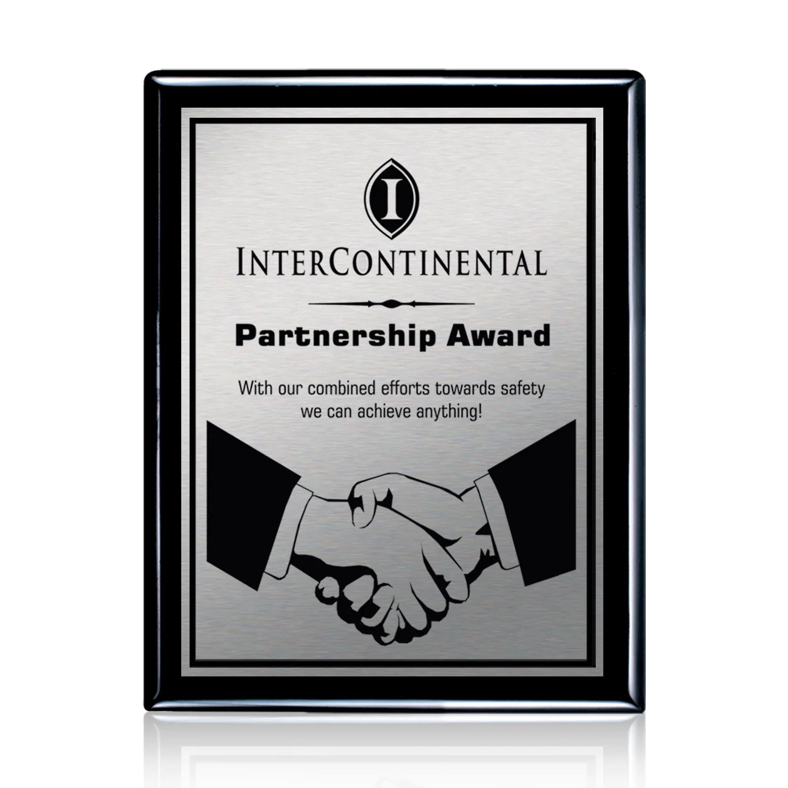 Custom Heat-Fused Aluminum Sublimation Wall Plaque on Black Wood for donor appreciation