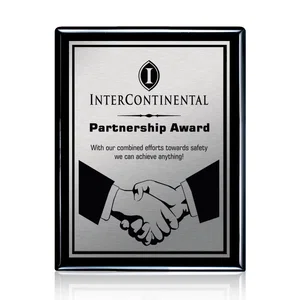 Heat-Fused Aluminum Sublimation Wall Plaque on Black Wood