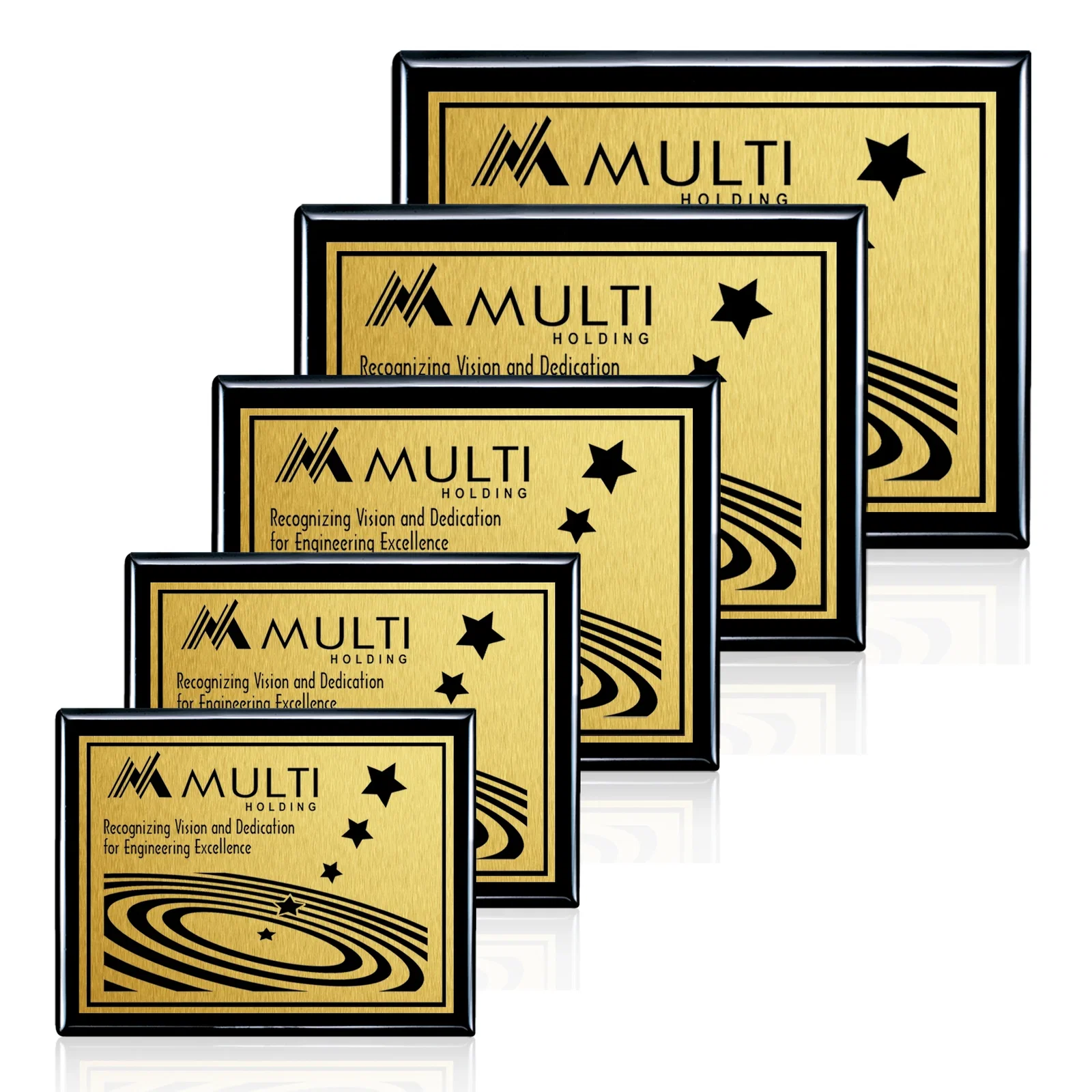 Custom Heat-Fused Aluminum Sublimation Wall Plaque on Black Wood for graduation ceremonies
