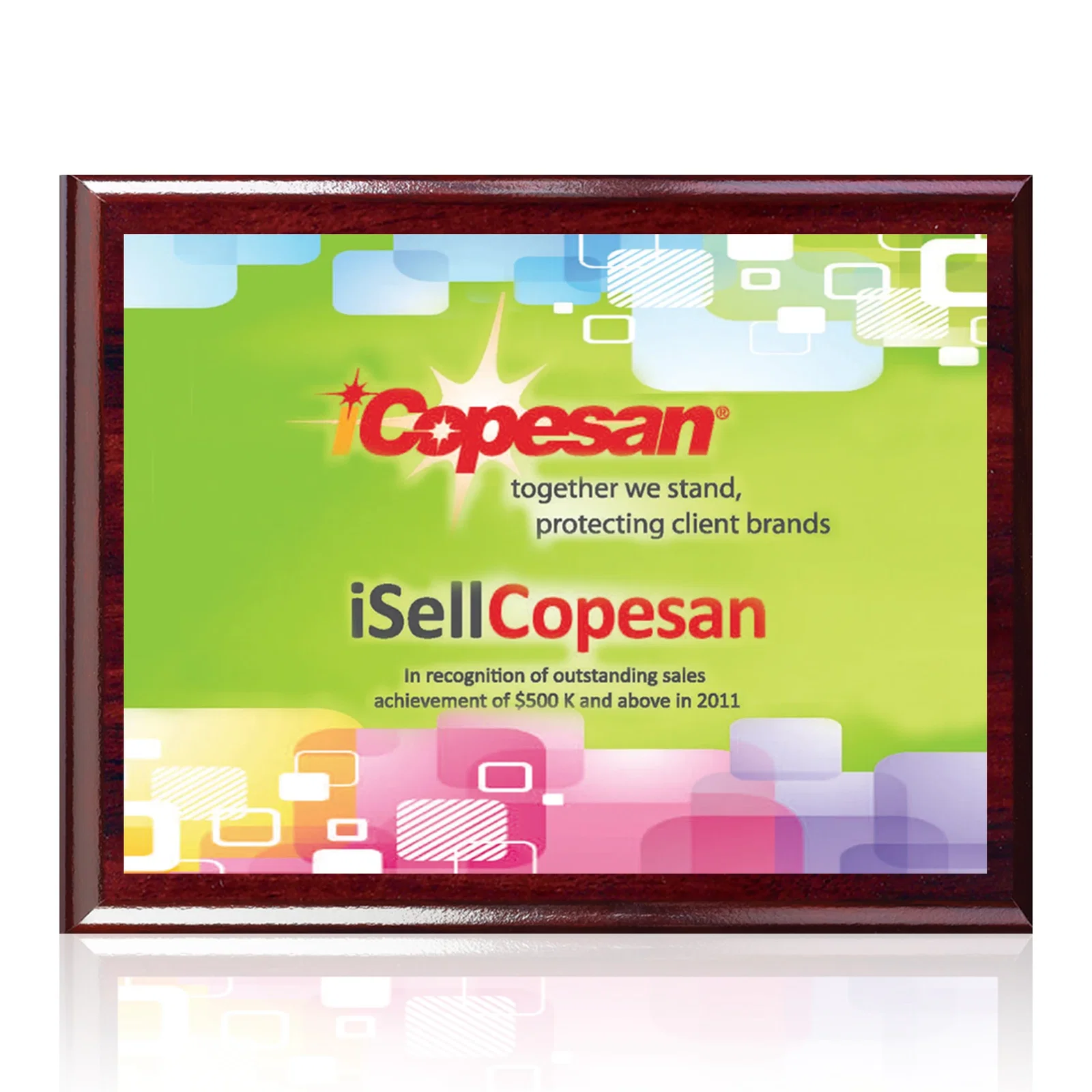Custom Aluminum Sublimation Plaque, Heat-Fused in Full Color for dealer and partner awards