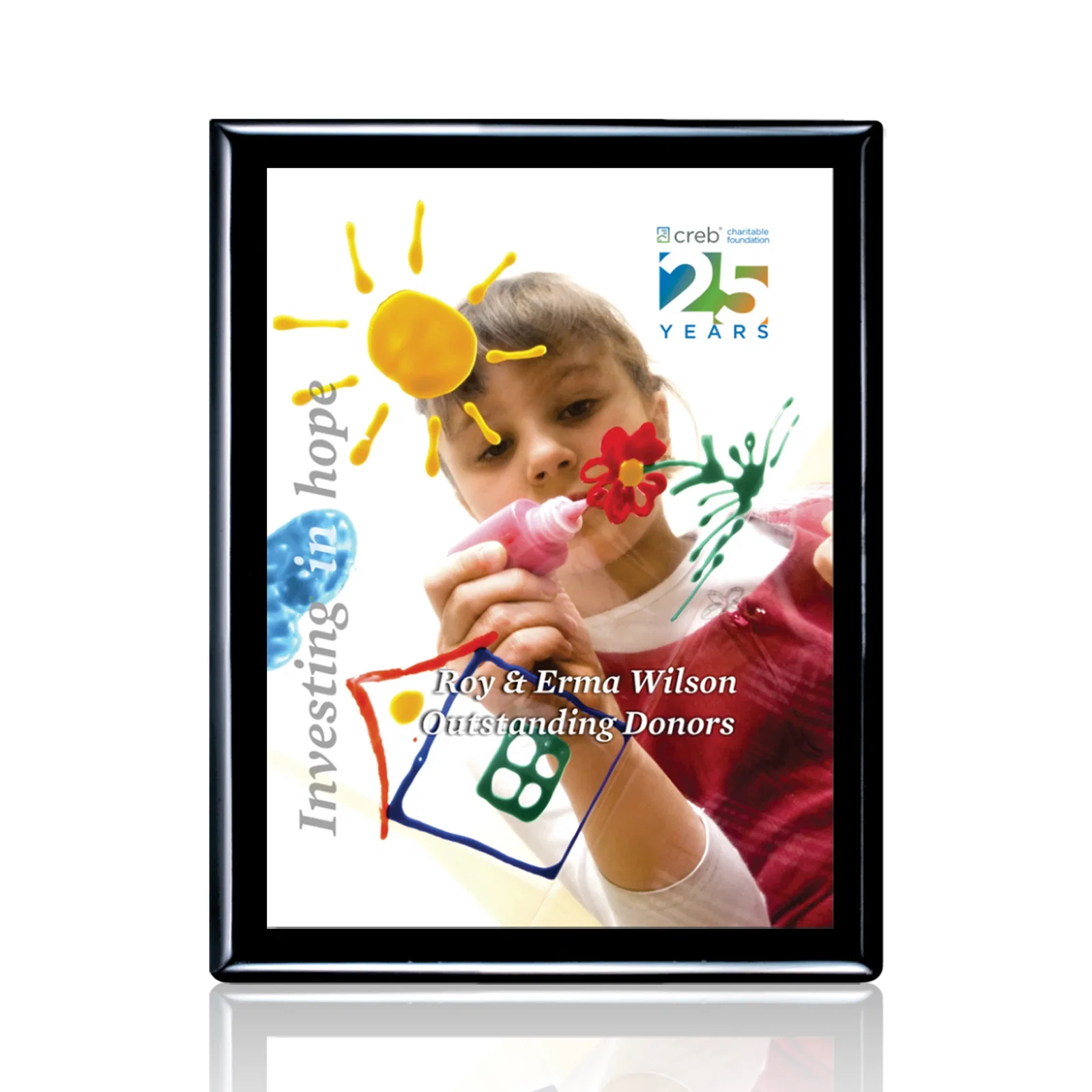 Custom Aluminum Sublimation Plaque, Heat-Fused in Full Color for service anniversary gifts
