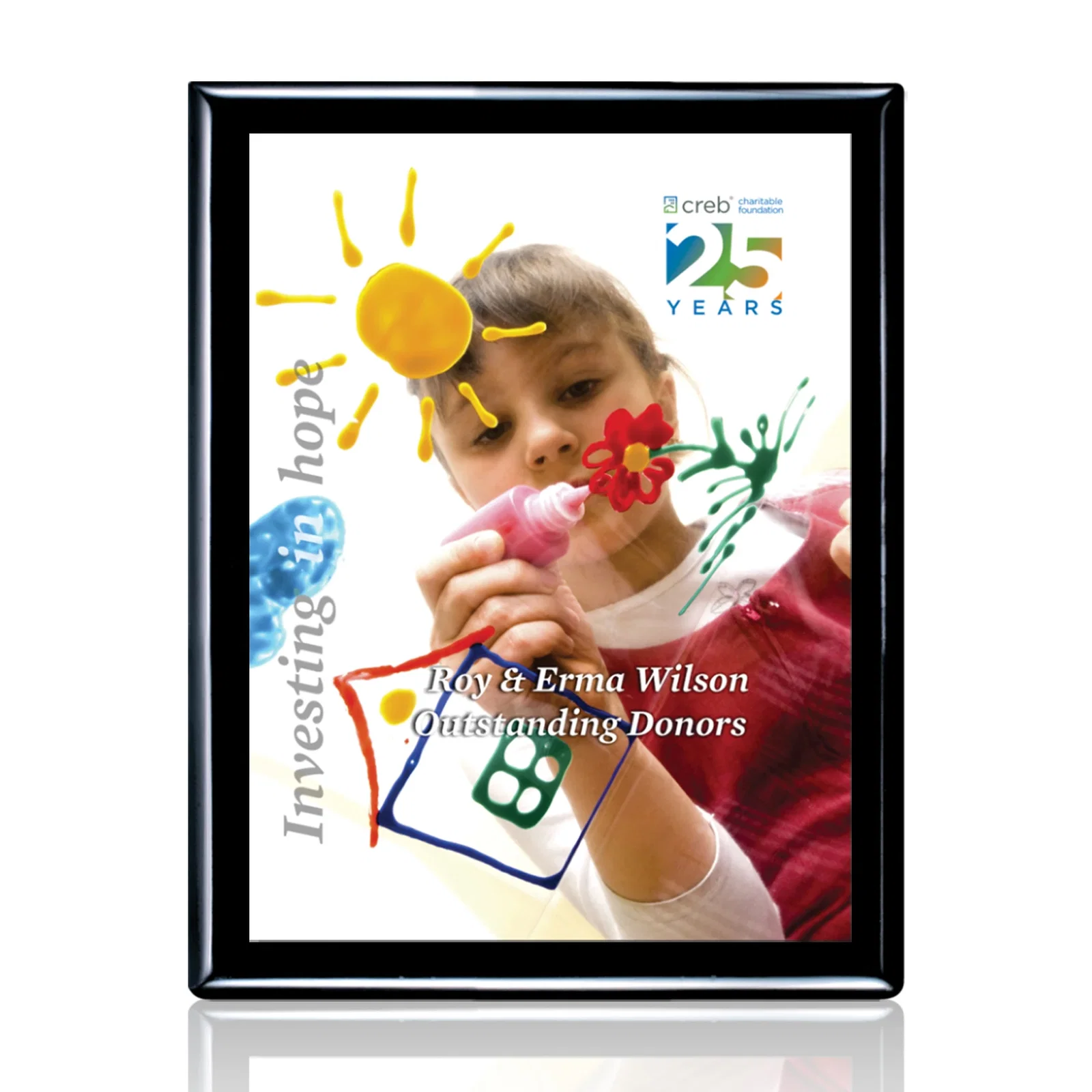 Custom Aluminum Sublimation Plaque, Heat-Fused in Full Color for retirement presentations