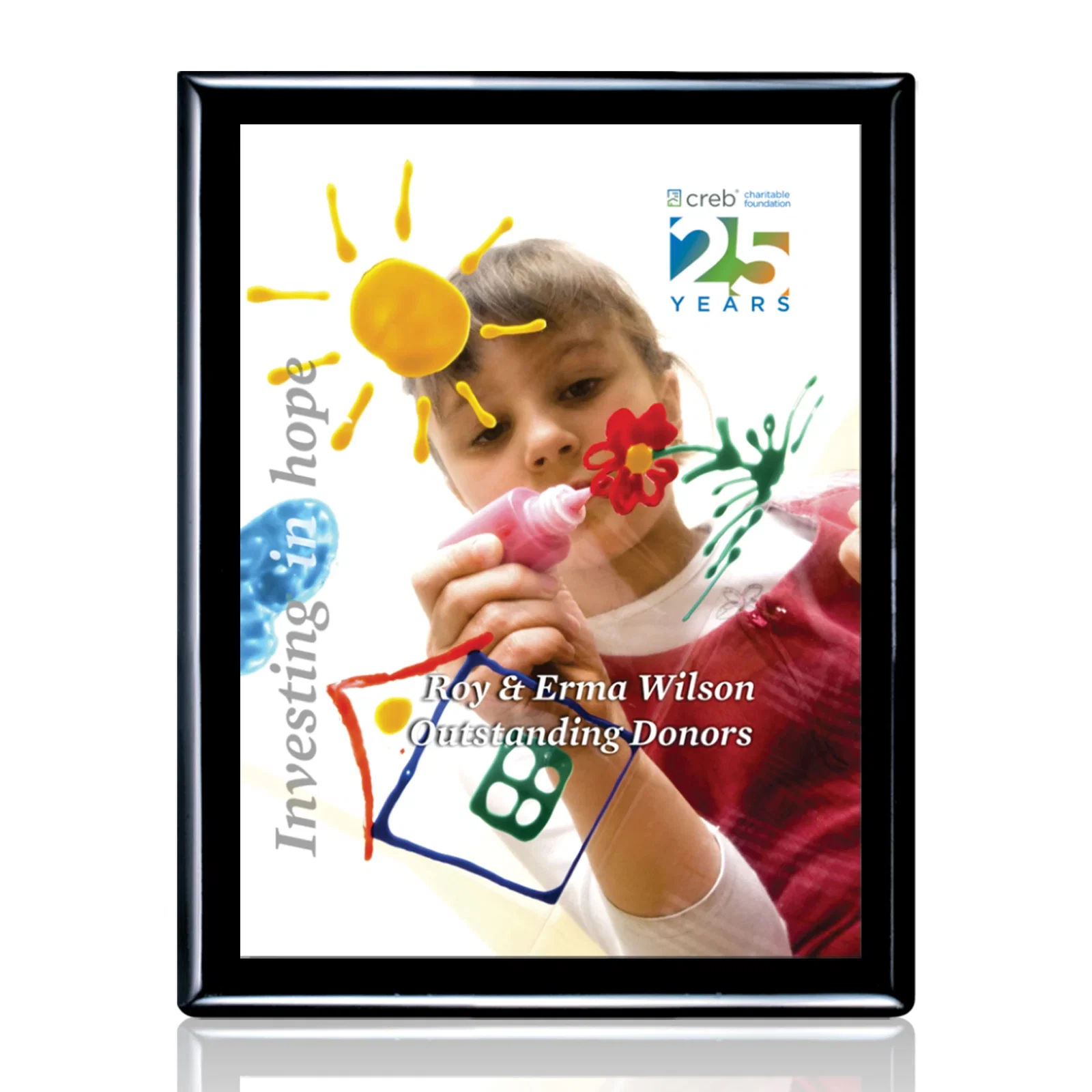 Custom Aluminum Sublimation Plaque, Heat-Fused in Full Color for team milestone celebrations