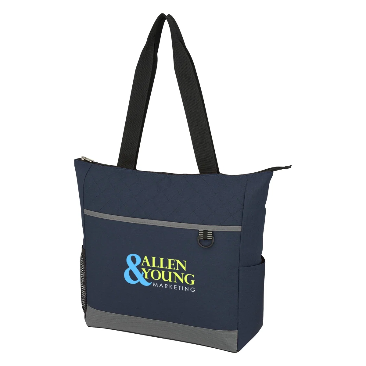 Handles standing upright above the tote