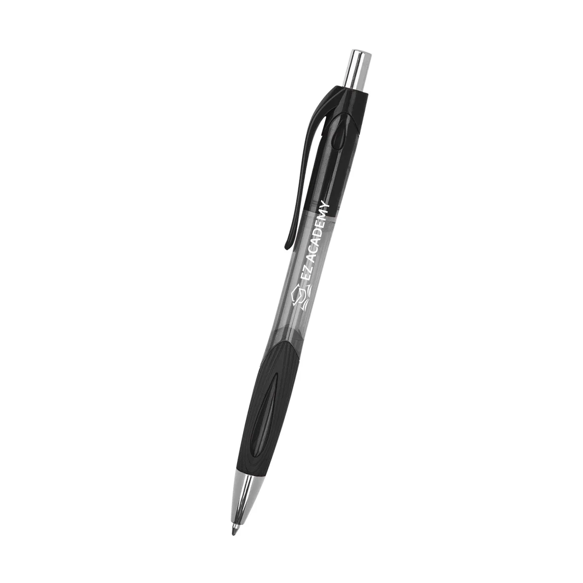 Angled view of the semi-clear plastic shaft