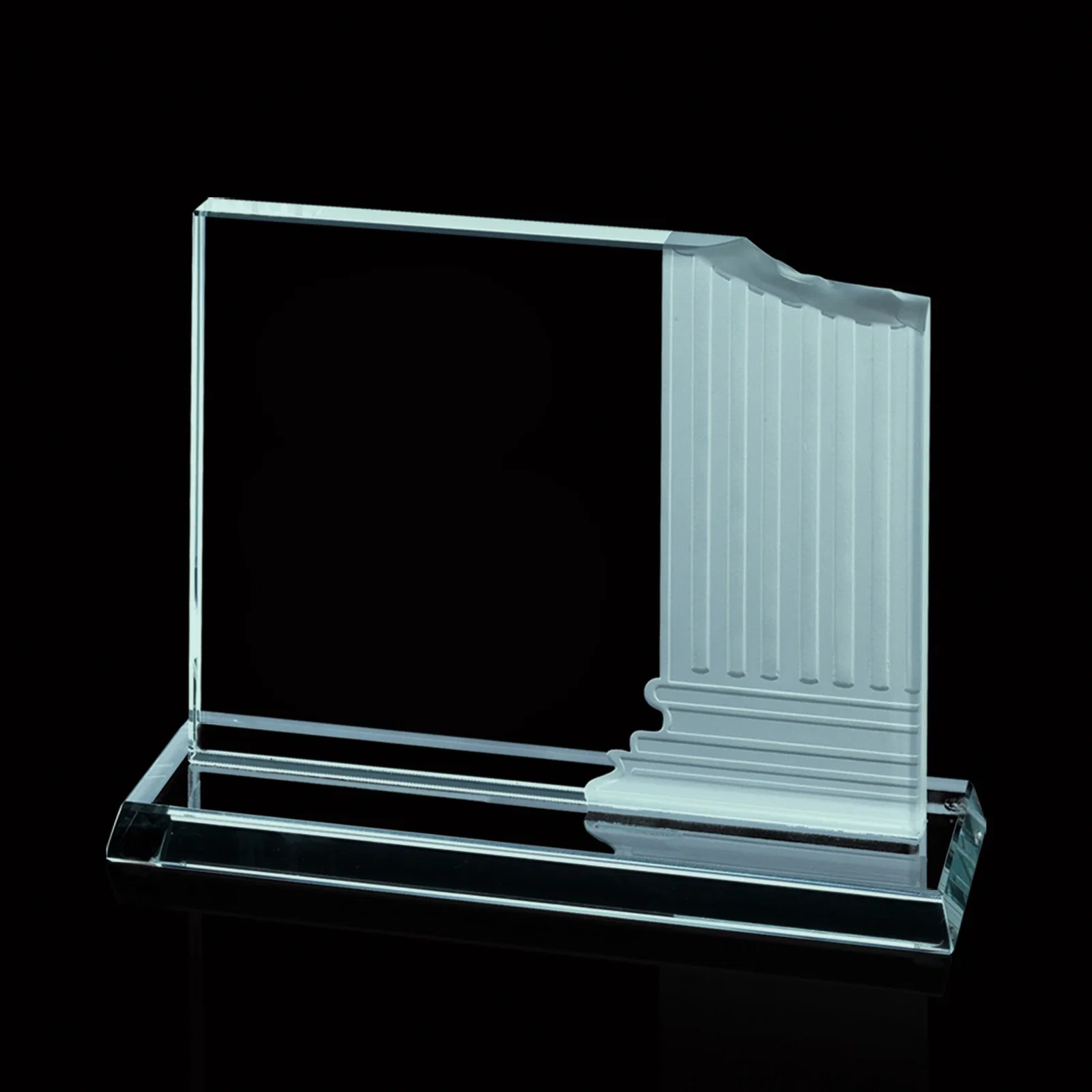 Custom Starfire Or Jade Glass Award With Carved Ionic Pillars for dealer and partner awards
