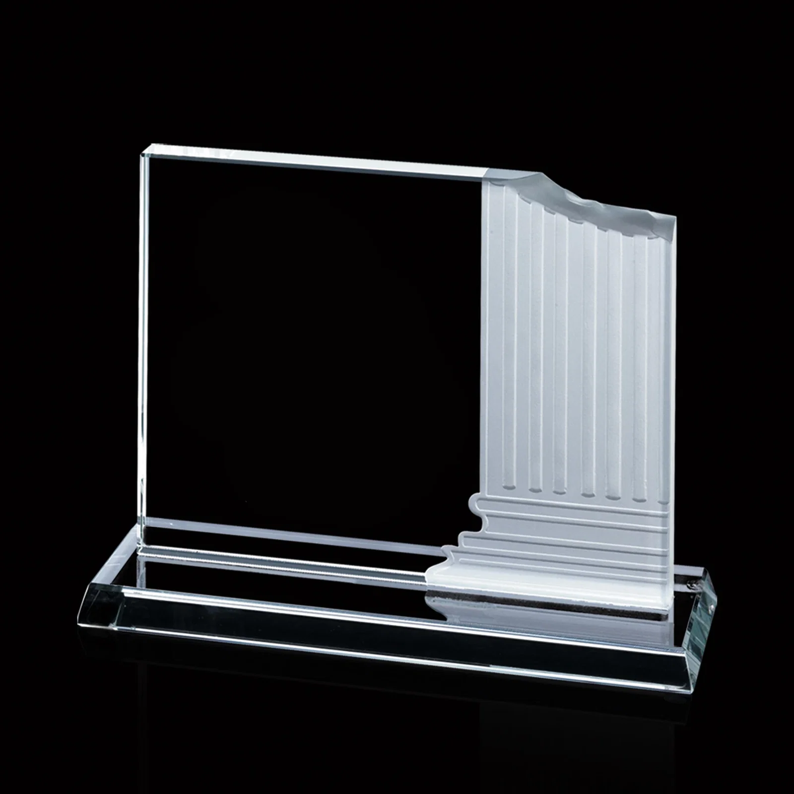 Personalized Starfire Or Jade Glass Award With Carved Ionic Pillars for service anniversary gifts