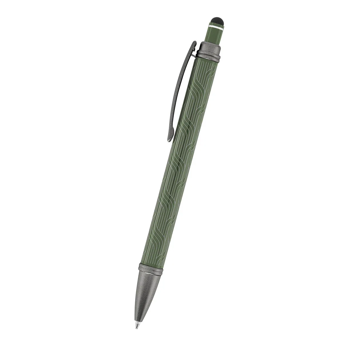 Olive finish on the five-inch metal body