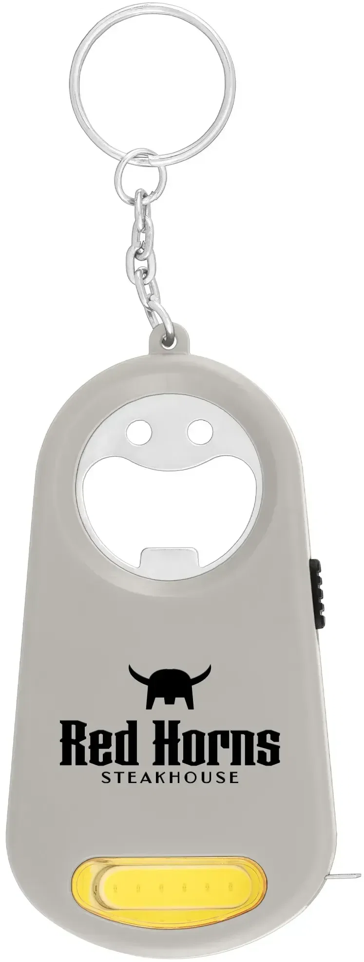 Promotional Casper Multi-Function Key Chain - LED Light, Bottle Opener, Keyring, Tape Measure — view 3
