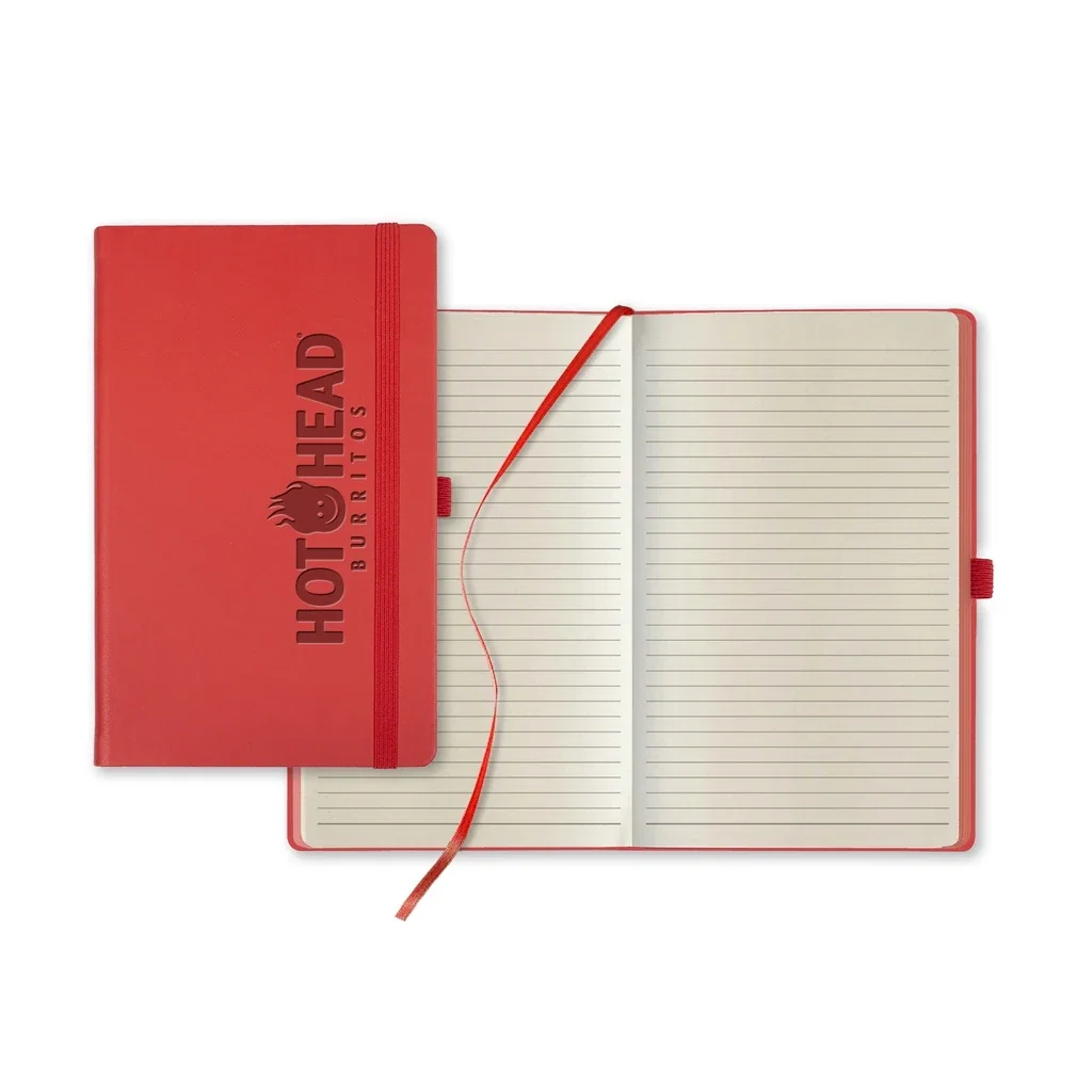Castelli All Color Medio Lined Ivory Page Journal — Jacket Color: Red — view 2