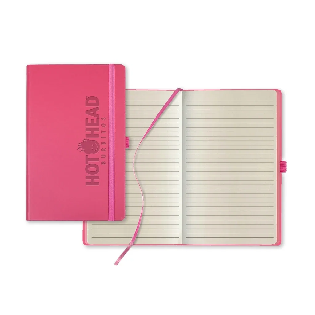 Castelli All Color Medio Lined Ivory Page Journal — Jacket Color: Fuschia — view 3