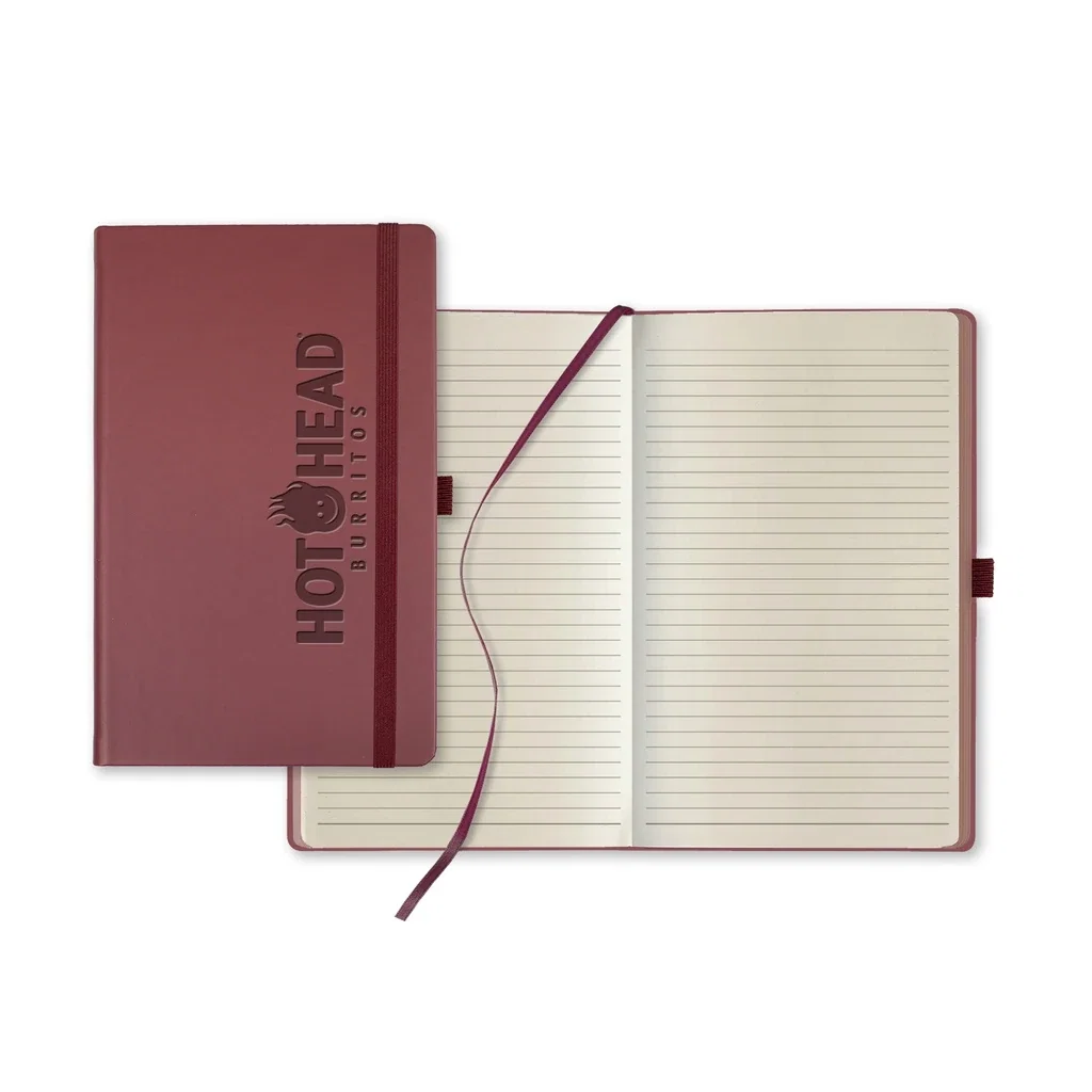 Castelli All Color Medio Lined Ivory Page Journal — Jacket Color: Burgundy — view 4