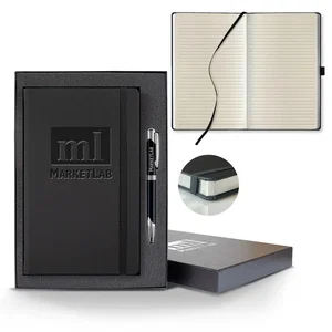 Castelli All Metal Journal Gift Set, 5.25" x 8.38", 224-Page FSC Ivory, Gilt Edges