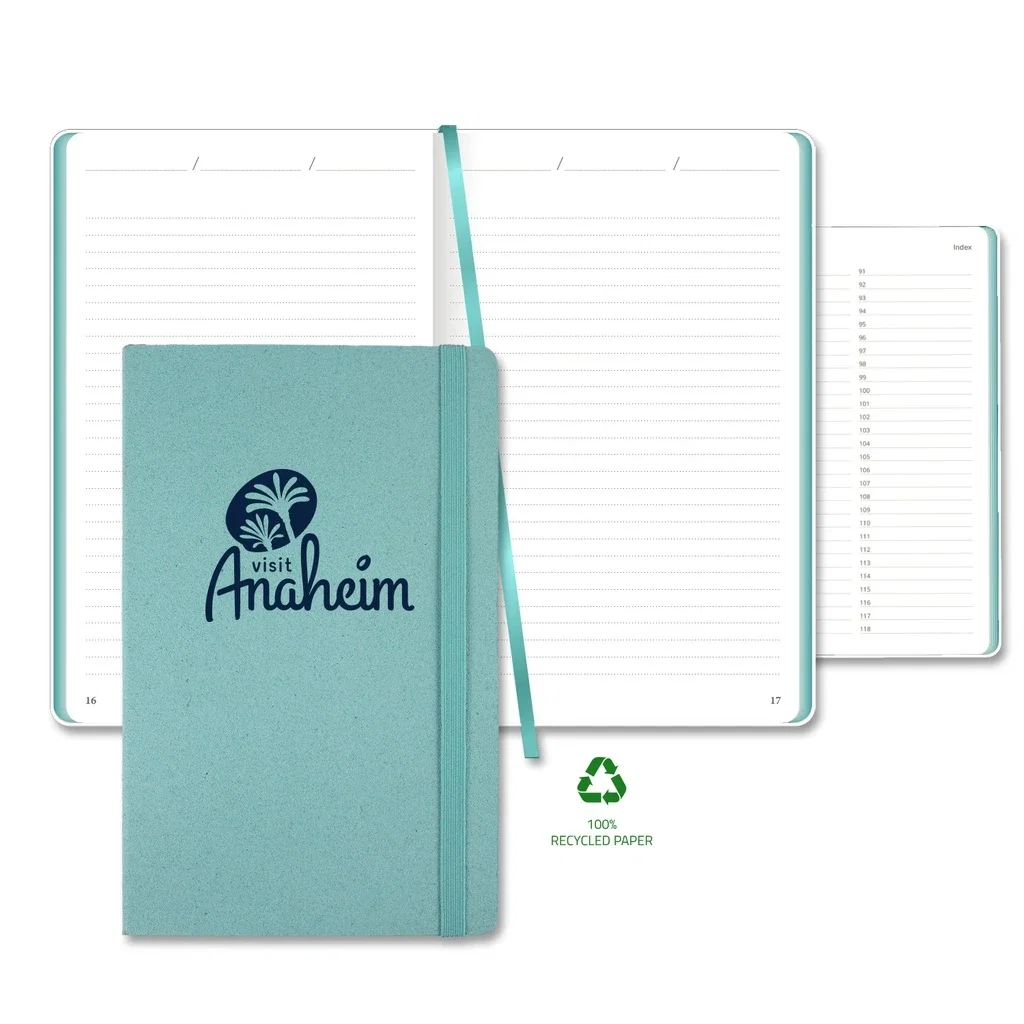 Castelli Carapace Medio Lined Recycled White Page Journal — Jacket Color: Sky