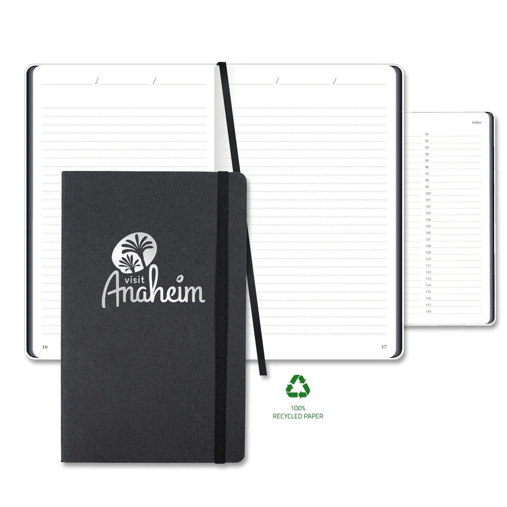 Castelli Carapace Medio Lined Recycled White Page Journal — Jacket Color: Midnight — view 2