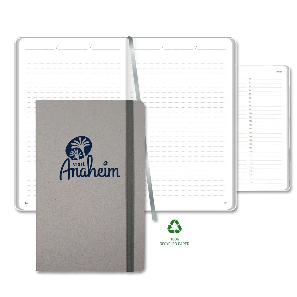 Castelli Carapace Medio Lined Recycled White Page Journal — Jacket Color: Smoke — view 4