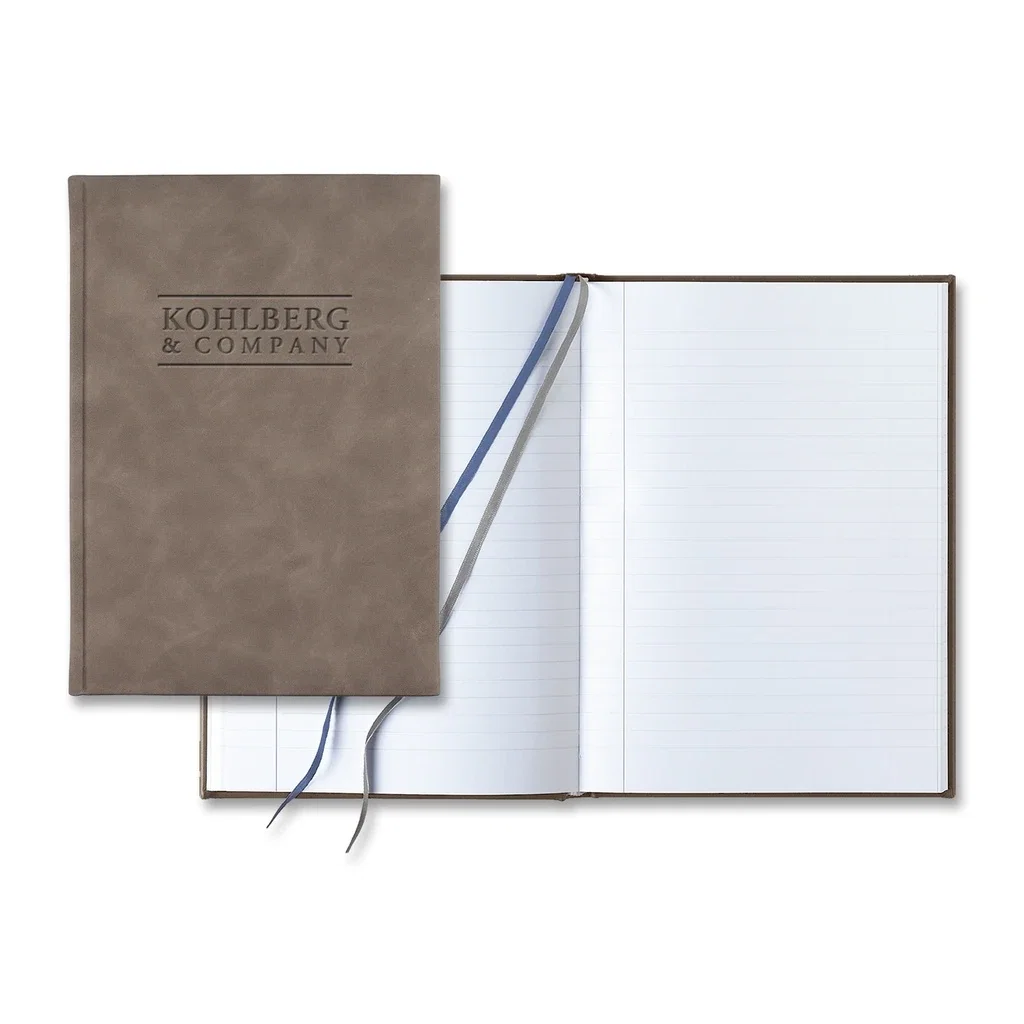 Castelli Chia Slim Grande Lined White Page Journal — Jacket Color: Walnut — view 4