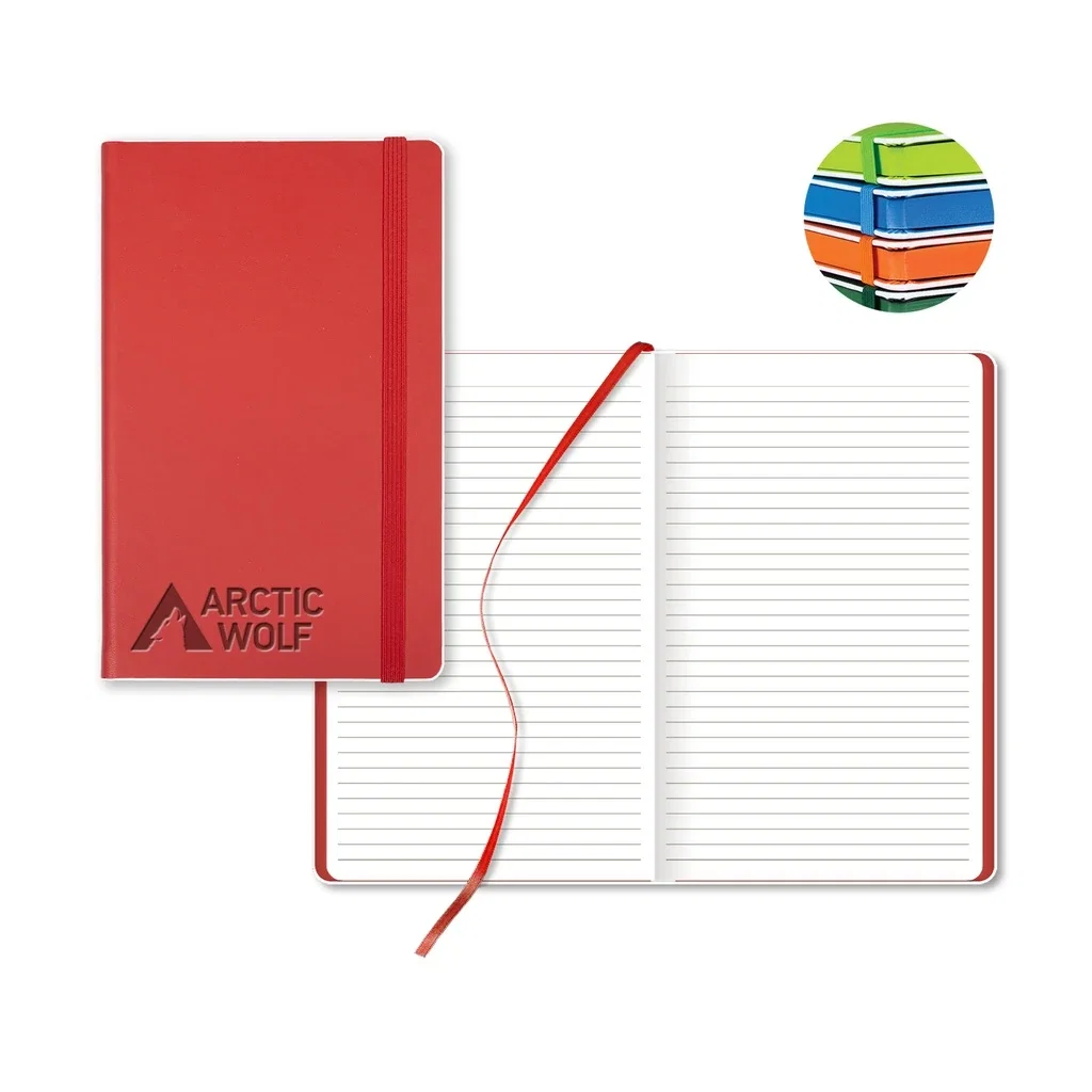 Castelli Color Laser Medio Lined White Page Journal — Jacket Color: Red - White Border — view 4