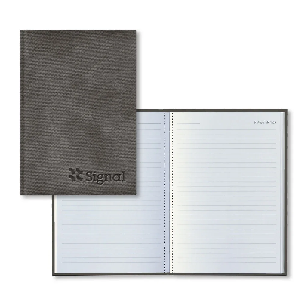 Castelli Lovere Medio Lined White Perf Page Notes & Memos Journal — Jacket Color: Gray