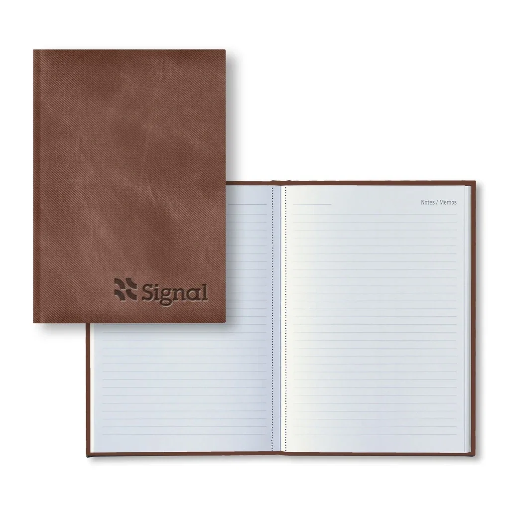 Castelli Lovere Medio Lined White Perf Page Notes & Memos Journal — Jacket Color: Terracotta — view 4