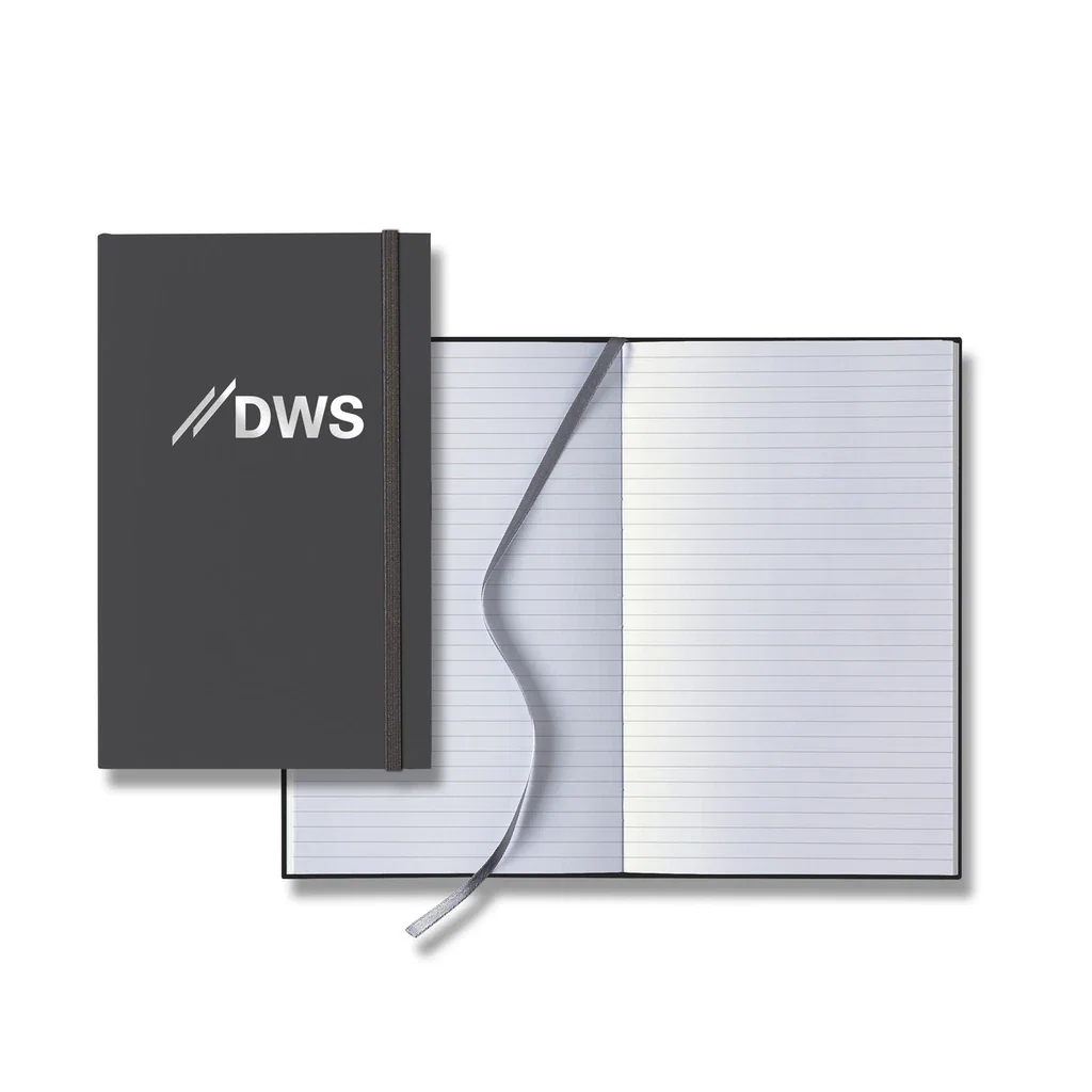 Castelli Matra Banded Medio Lined White Page Journal — Jacket Color: Gray — view 2