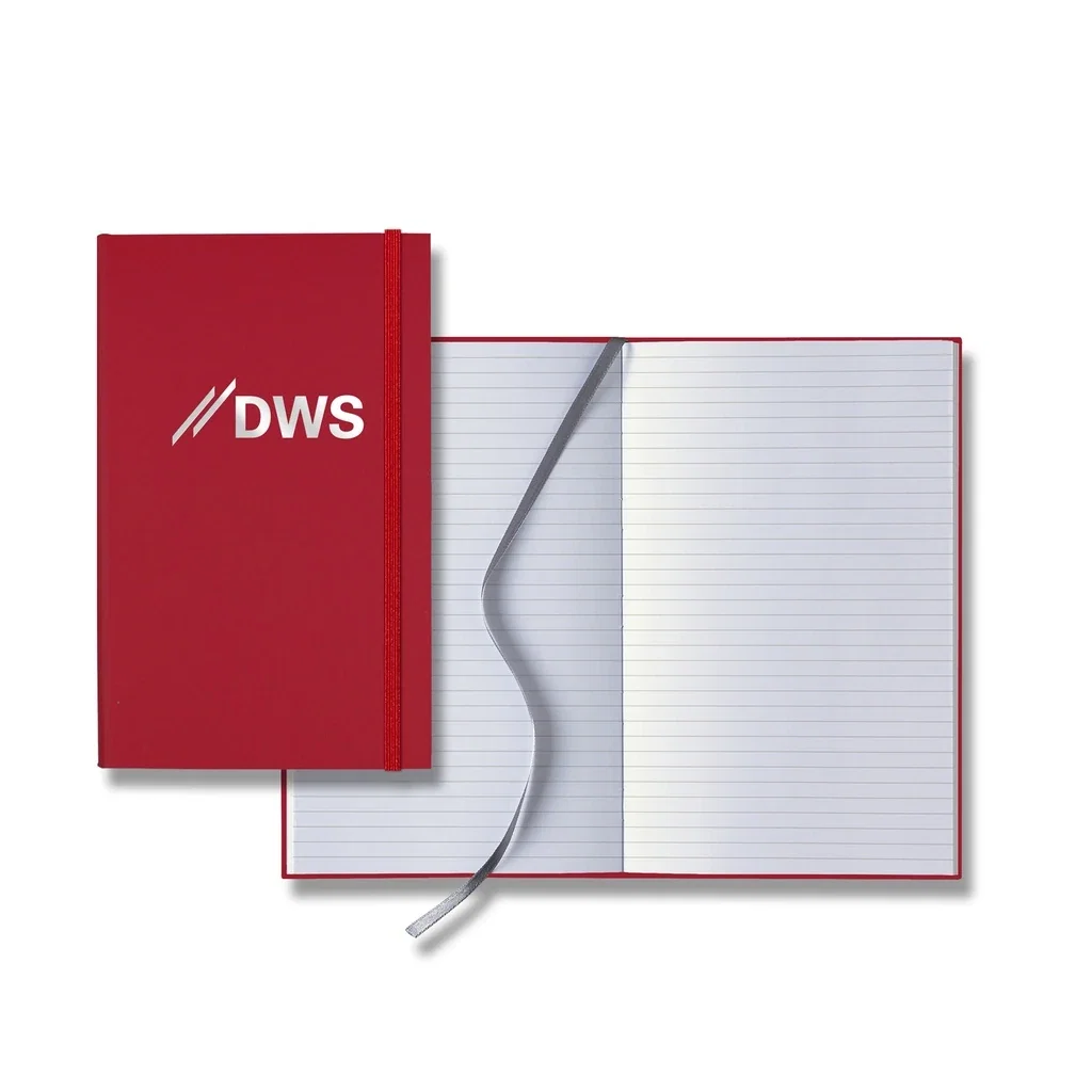 Castelli Matra Banded Medio Lined White Page Journal — Jacket Color: Red — view 3