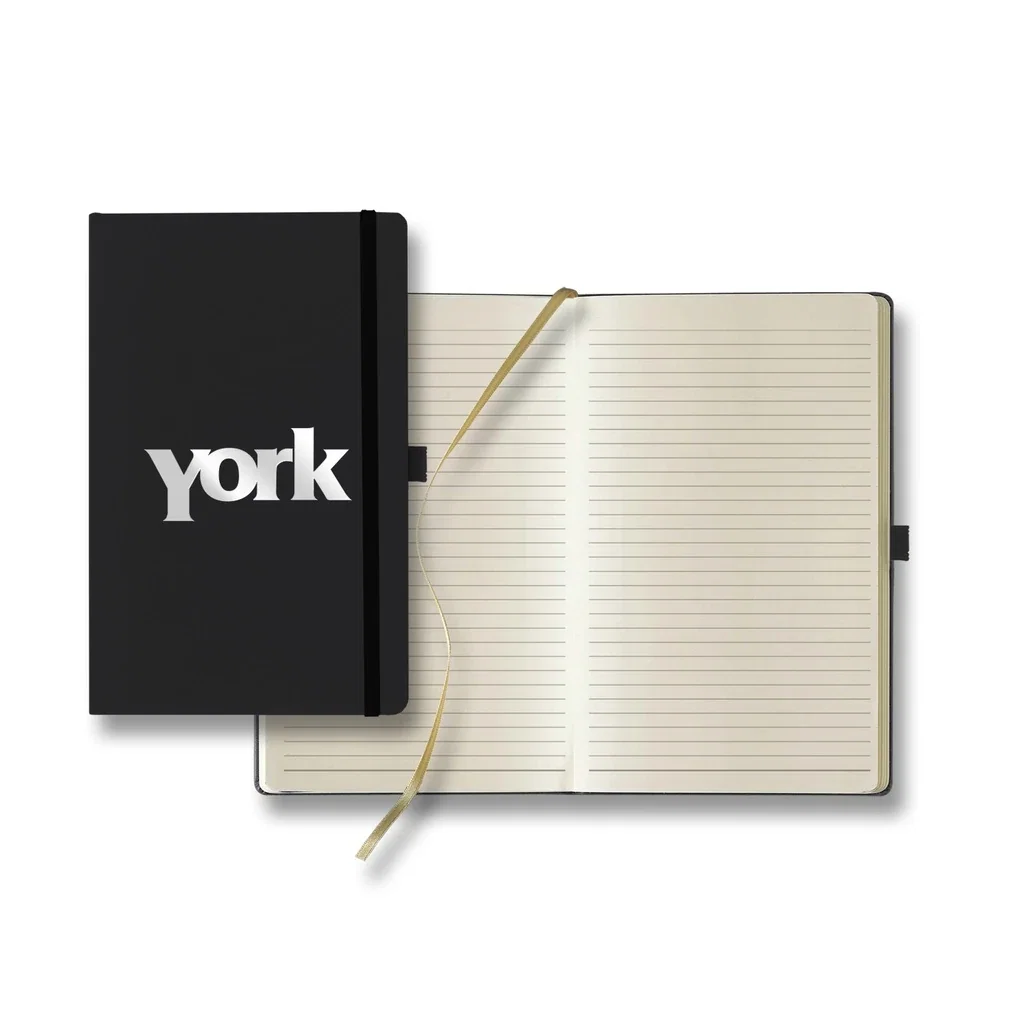 Castelli Matra Medio Lined Ivory Page Journal — Jacket Color: Black