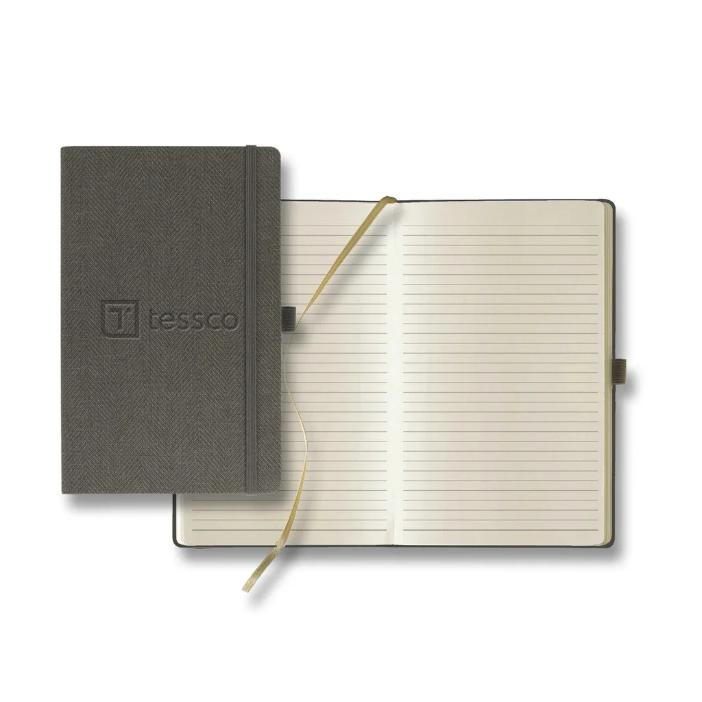 Castelli Montana Medio Lined Ivory Page Journal — Jacket Color: Gray — view 2