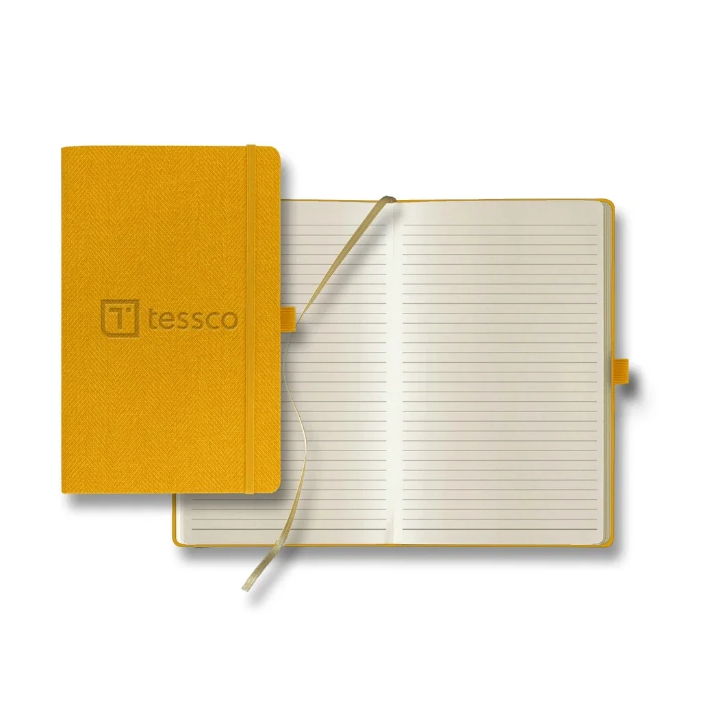 Castelli Montana Medio Lined Ivory Page Journal — Jacket Color: Yellow — view 4