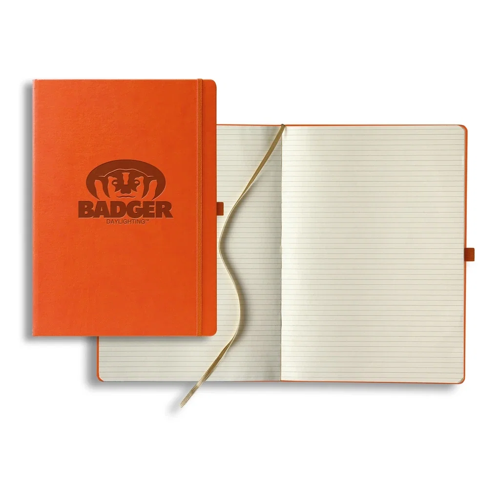 Castelli Tucson A4 Grande Lined Ivory Page Journal — Jacket Color: Orange — view 3