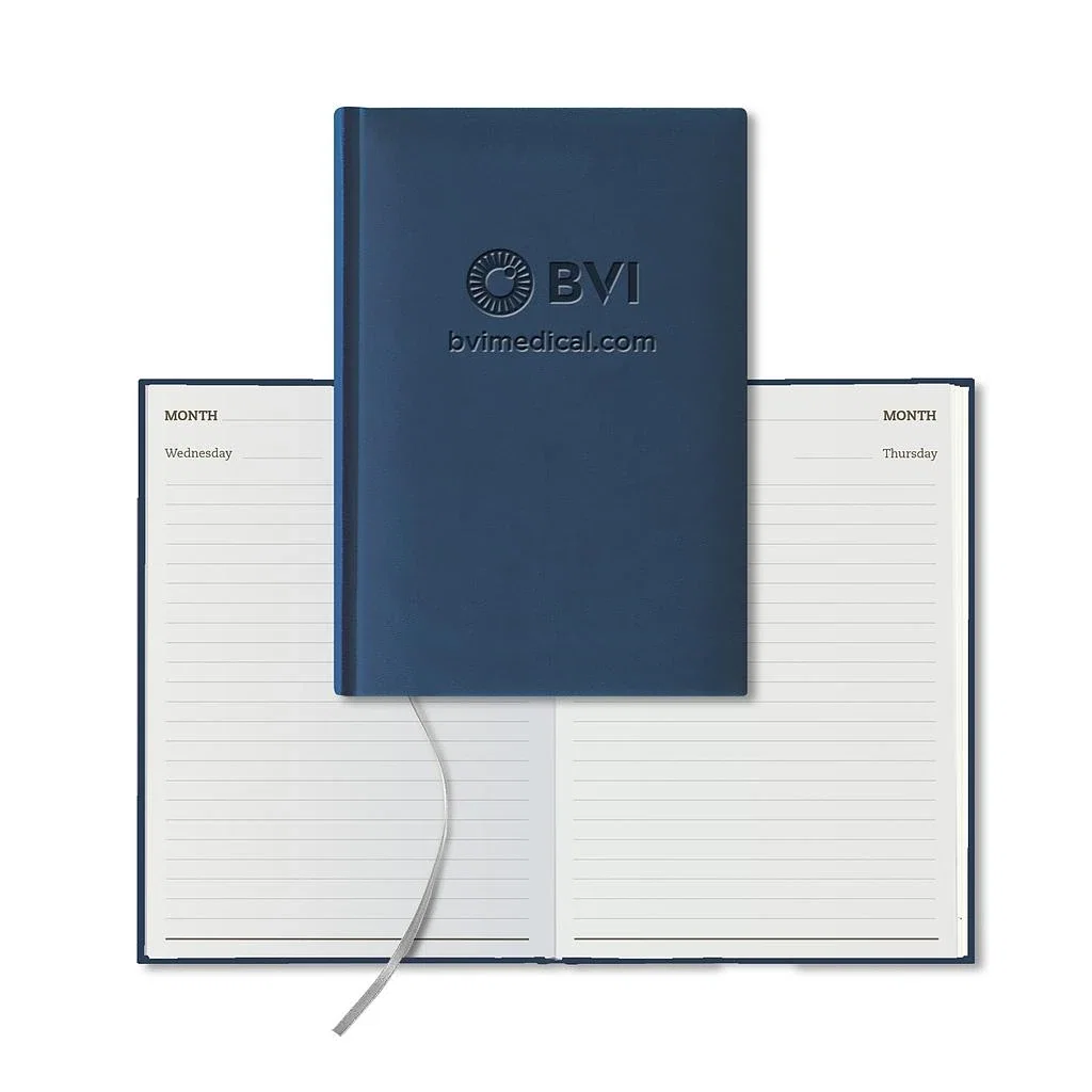 Castelli Tucson Daily Medio White Page Perpetual Daily Diary — Jacket Color: Navy Blue — view 3