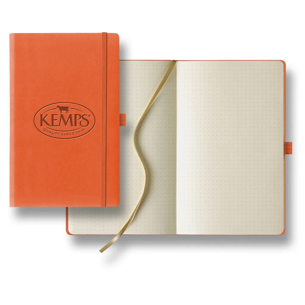 Castelli Tucson Dots Medio Ivory Page Journal — Jacket Color: Orange — view 3