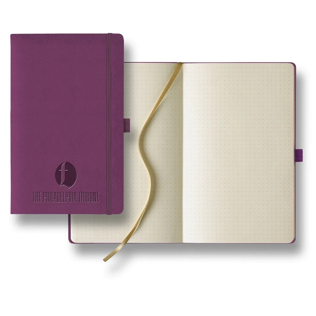 Castelli Tucson Dots Medio Ivory Page Journal — Jacket Color: Purple — view 4