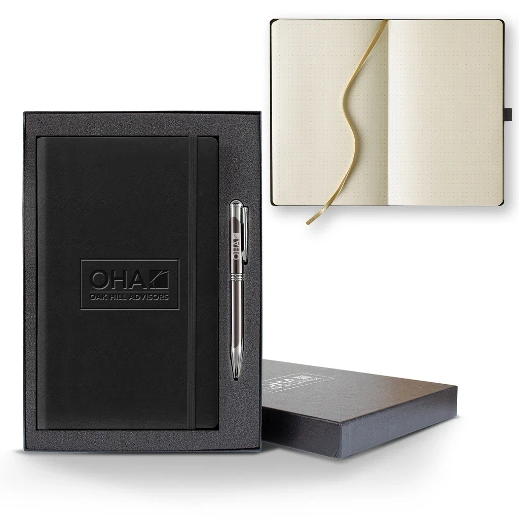 Castelli Tucson Dots Medio Ivory Page Journal Gift Set — Jacket Color: Black,Pen Color: Gun Metal — view 4