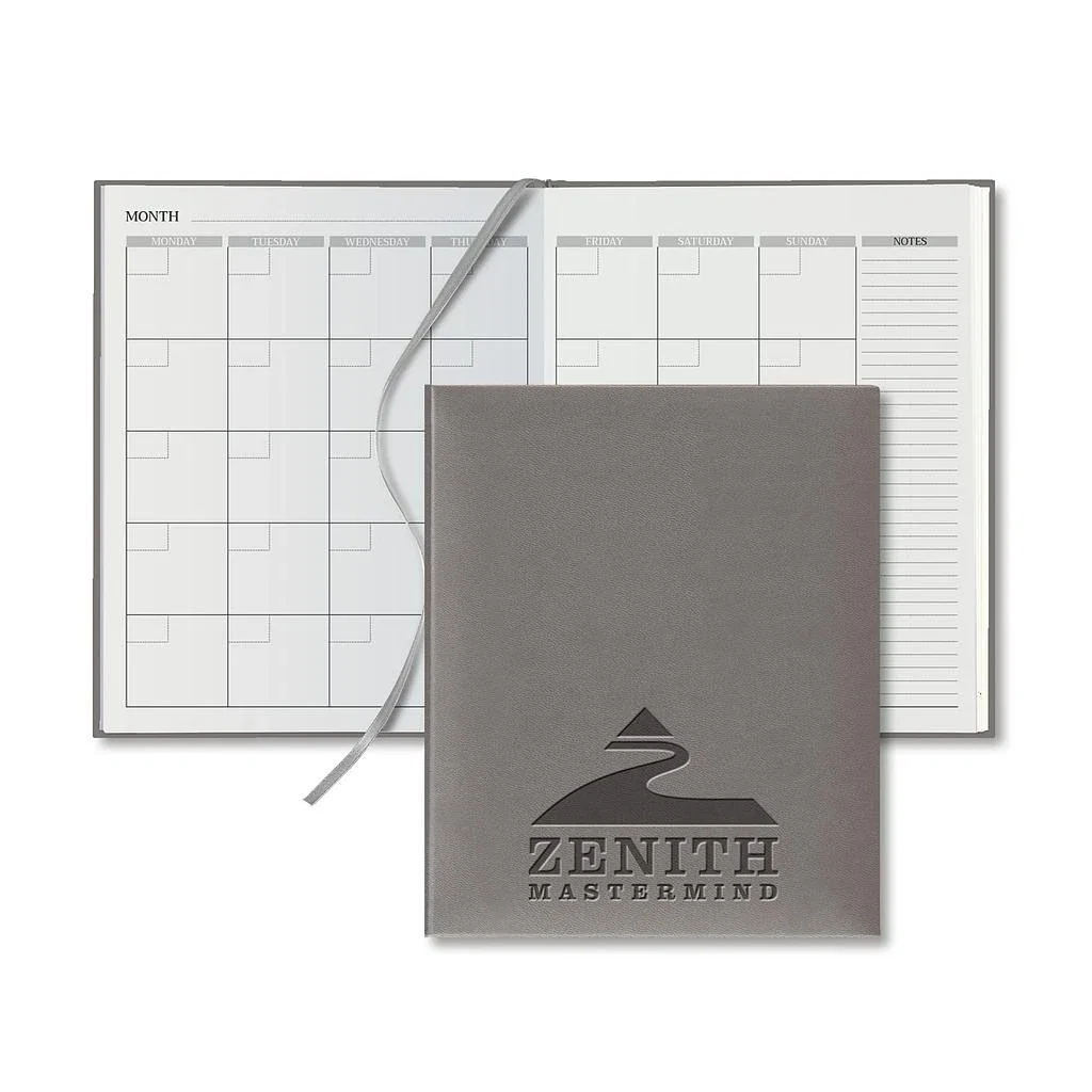 Castelli Tucson Grande Desk White Page Perpetual Monthly Diary — Jacket Color: Gray — view 2