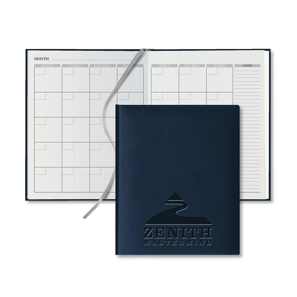Castelli Tucson Grande Desk White Page Perpetual Monthly Diary — Jacket Color: Navy Blue — view 3