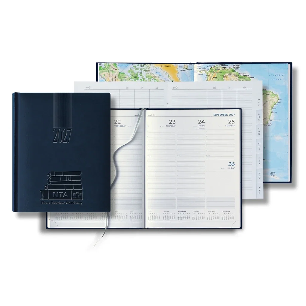 Castelli Tucson Grande Desk White Page Weekly Diary — Jacket Color: Navy — view 4