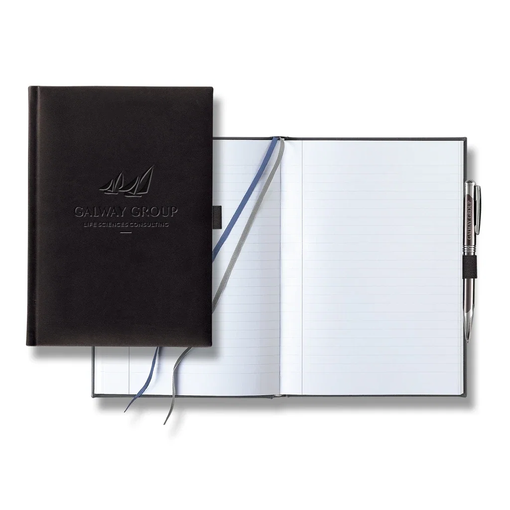 Tucson Medium Journal Pen Loop and Pen — Jacket Color: Black,Pen Color: Gun Metal — view 3