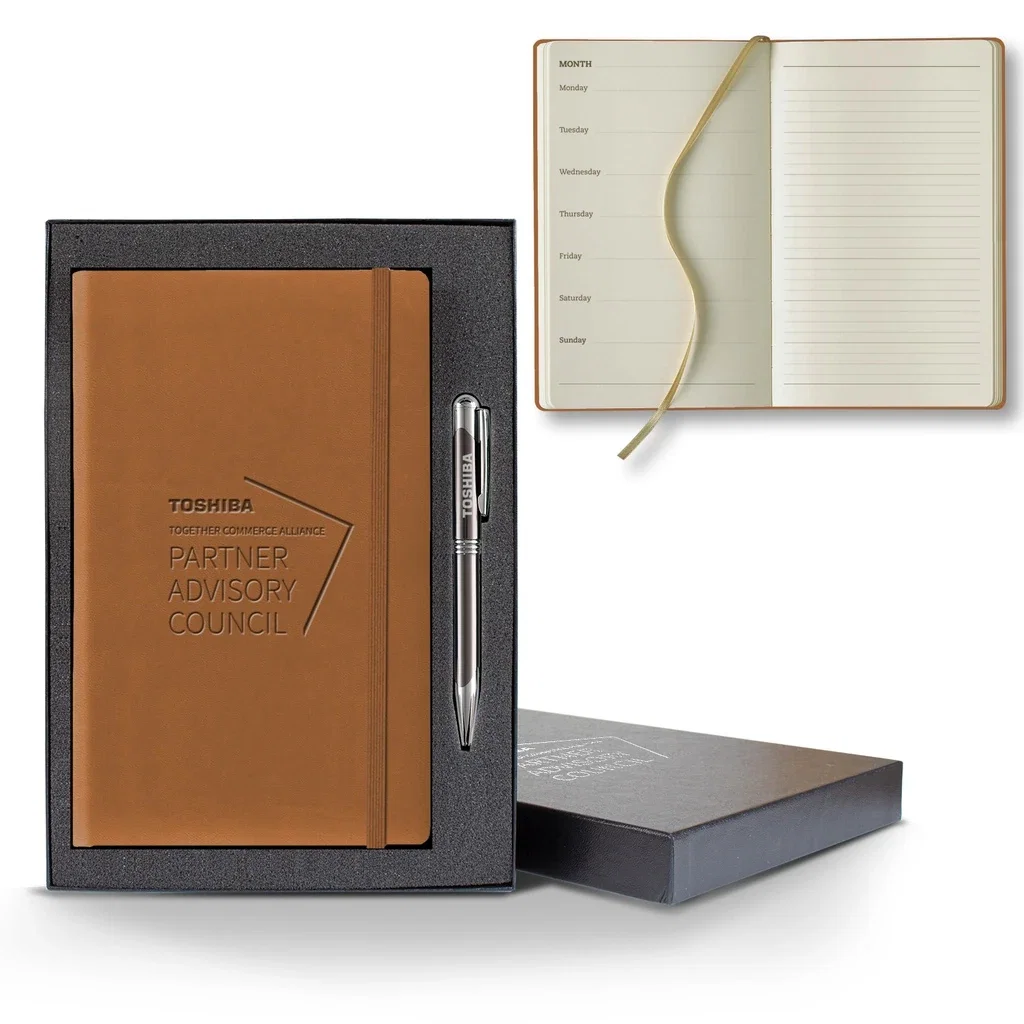 Castelli Tucson Medio Ivory Page Perpetual Weekly Notes Gift Set — Jacket Color: Beige,Pen Color: Gun Metal — view 2