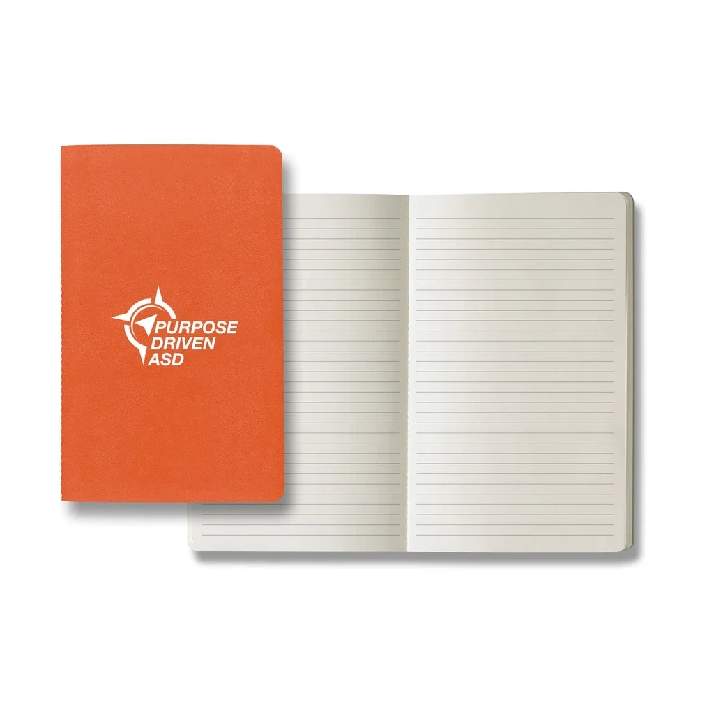 Castelli Tucson Medio Singer Lined Ivory Page Journal — Jacket Color: Orange