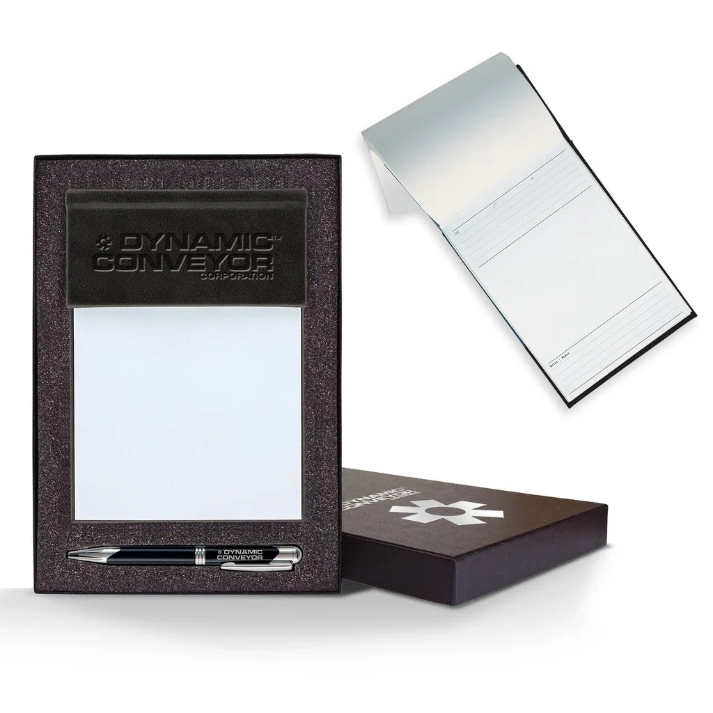 Tucson Cube Notes Gift Set — Jacket Color: Black,Pen Color: Black Pen — view 2