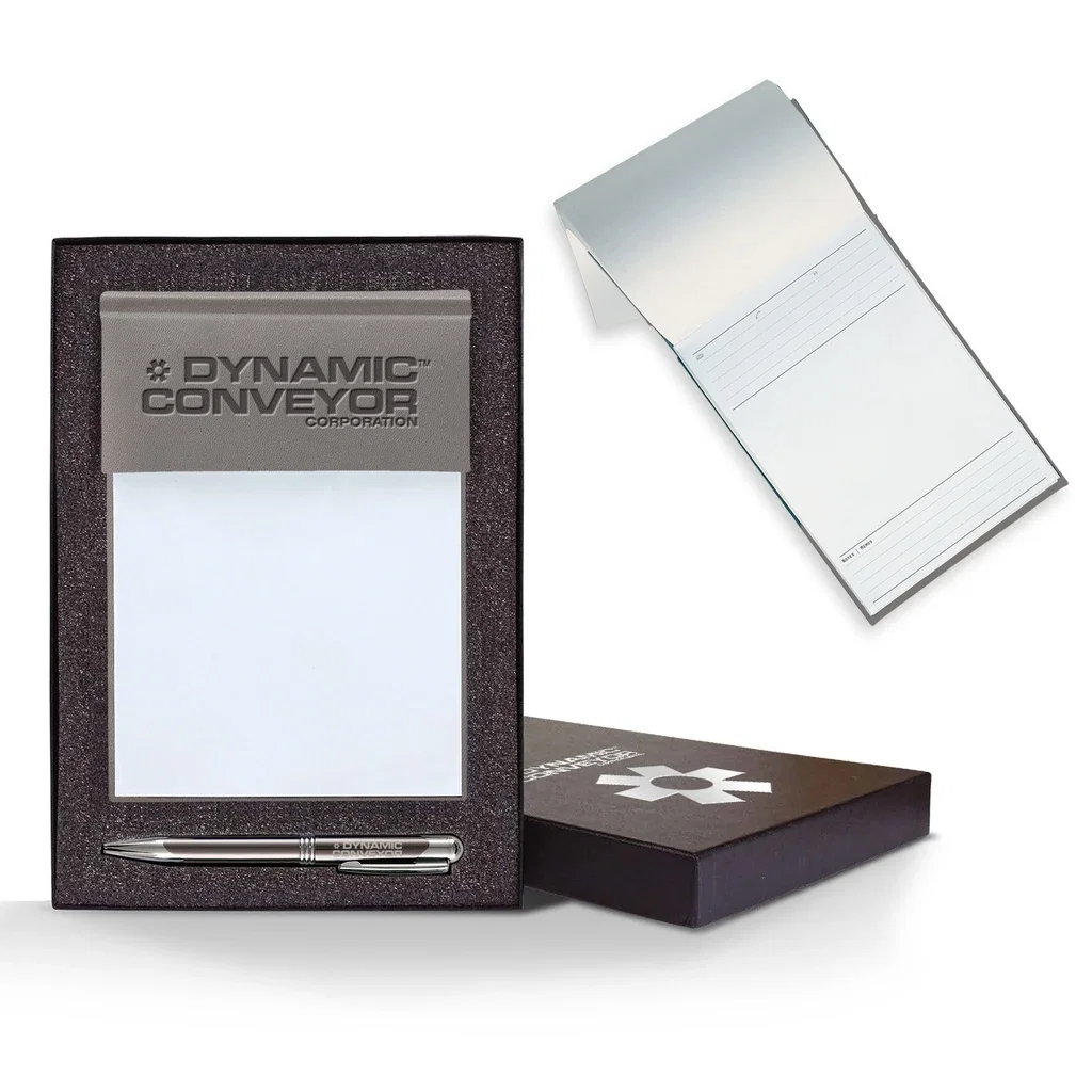 Tucson Cube Notes Gift Set — Jacket Color: Gray,Pen Color: Gun Metal — view 5