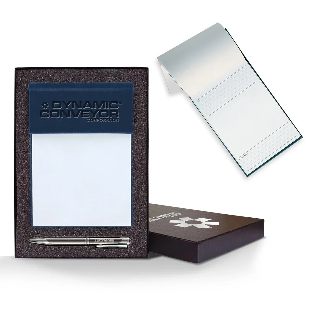 Tucson Cube Notes Gift Set — Jacket Color: Navy,Pen Color: Gun Metal — view 7