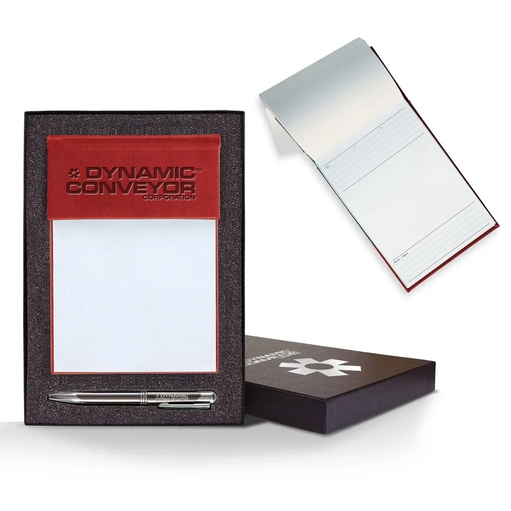 Tucson Cube Notes Gift Set — Jacket Color: Red,Pen Color: Gun Metal — view 9