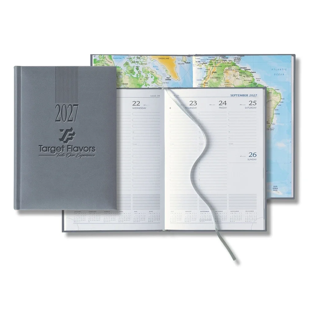 Castelli Tucson Medio White Page Weekly Diary — Jacket Color: Gray — view 2