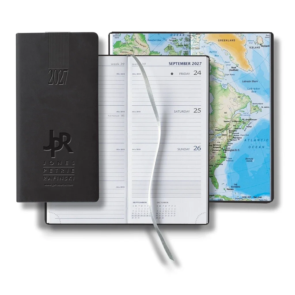 Castelli Tucson Pico White Page Upright Weekly Diary — Jacket Color: Black