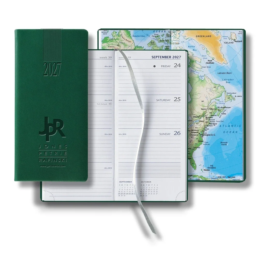 Castelli Tucson Pico White Page Upright Weekly Diary — Jacket Color: Green — view 3