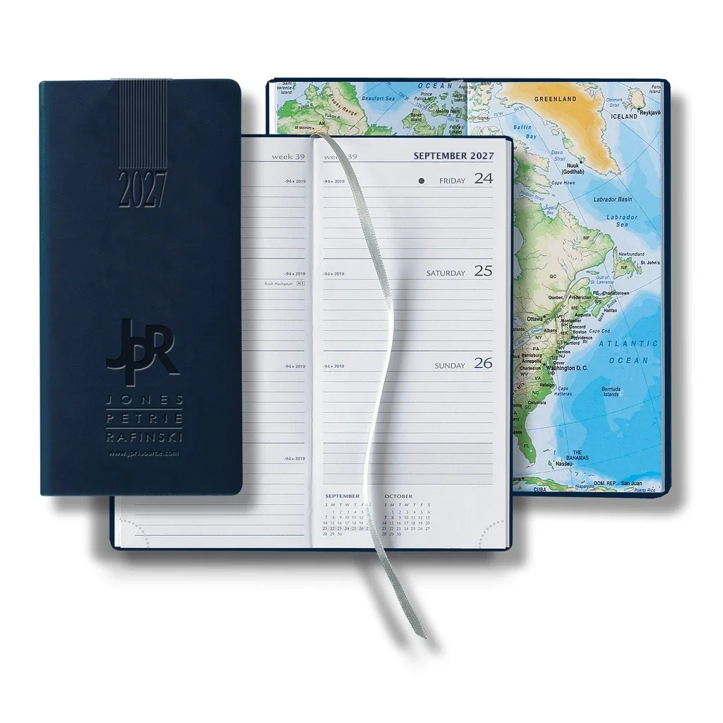Castelli Tucson Pico White Page Upright Weekly Diary — Jacket Color: Navy — view 4