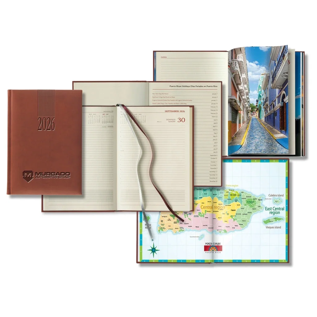 Castelli Tucson Puerto Rico Daily Medio Diary — Jacket Color: Terracotta — view 3